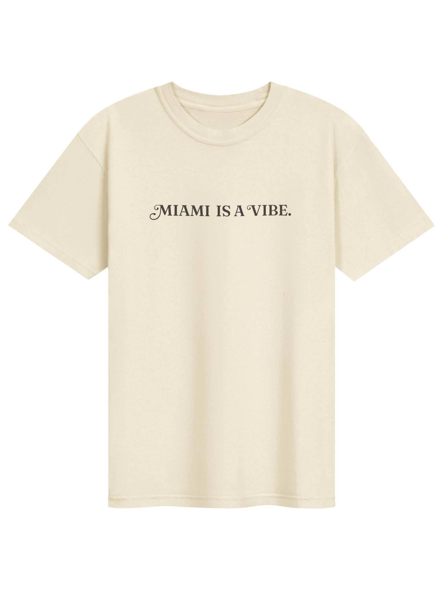Miami Is A Vibe T-Shirt - Ivory / White product image (1)