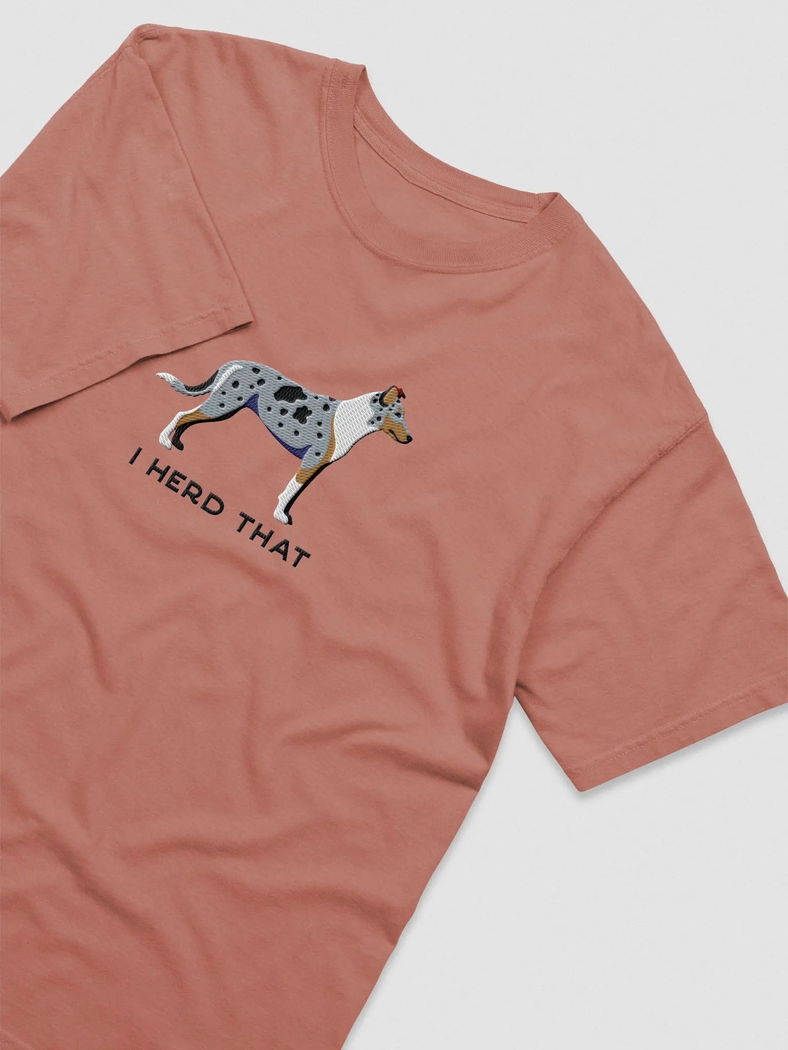 I Herd That T-Shirt(Embroidered) of a Smooth Collie(Blue Merle) product image (6)