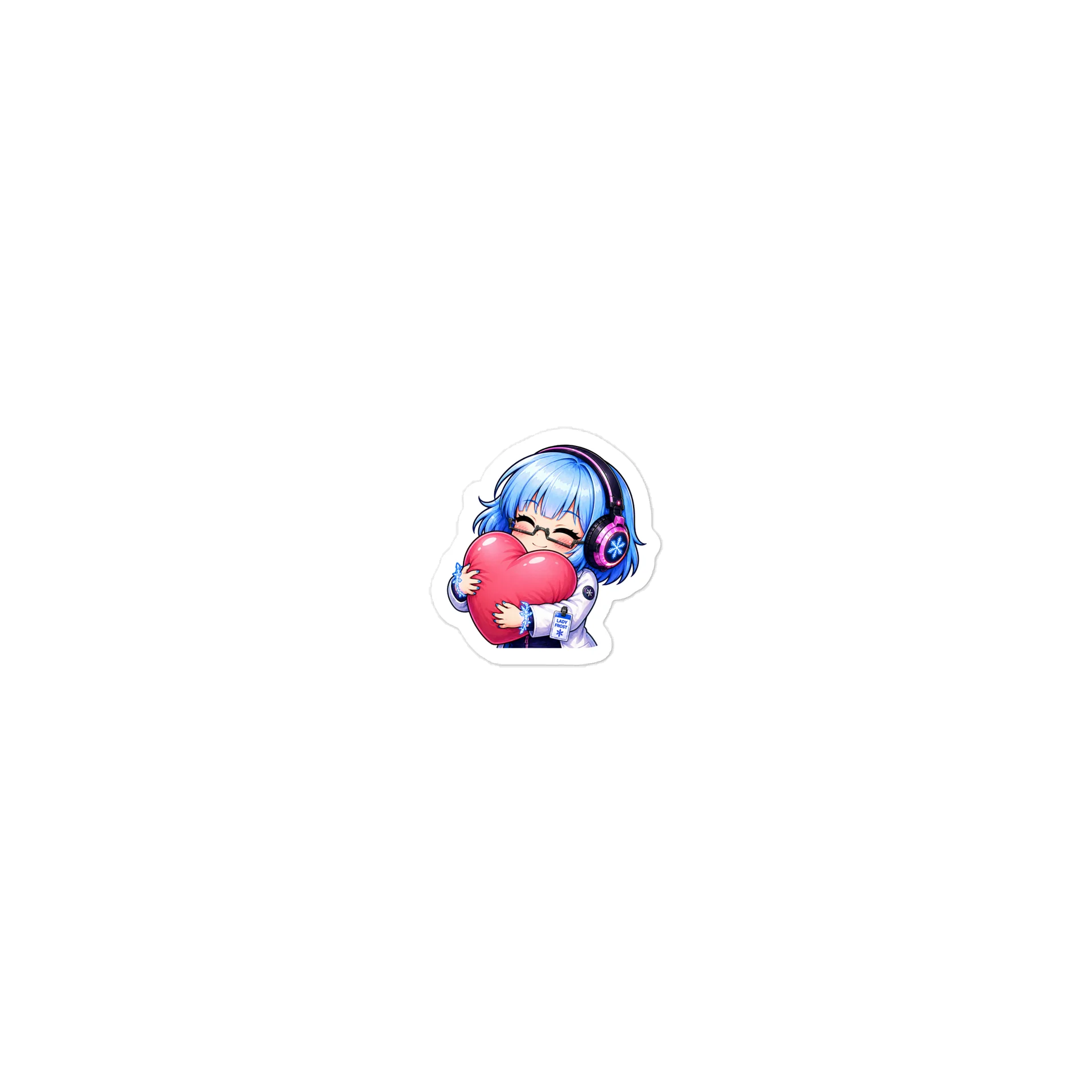 Lady Frost Big Heart Emote - Die Cut Sticker product image (2)