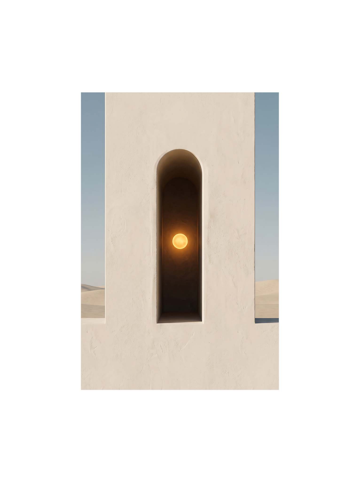The Sun Within - Surrealist Mediterranean Architectural Wall Art product image (1)