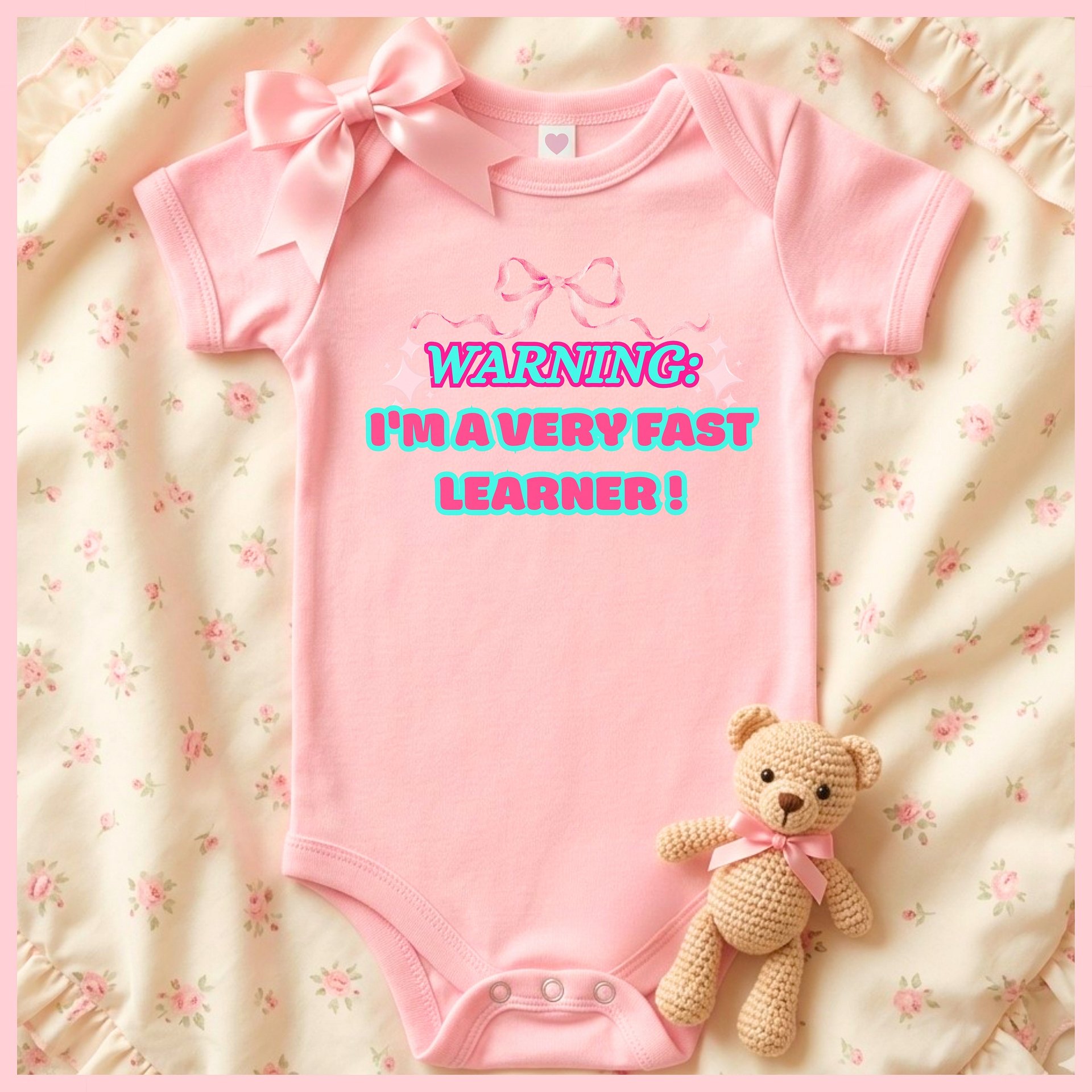 WARNING: I'm a very fast learner!🩷Super Soft🪽Onesie🩷 product image (1)