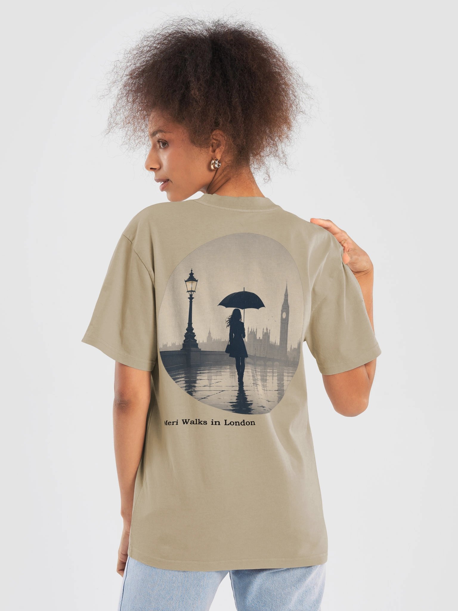 AS Colour Premium Oversized Faded T-Shirt- Lone Girl Walker product image (14)
