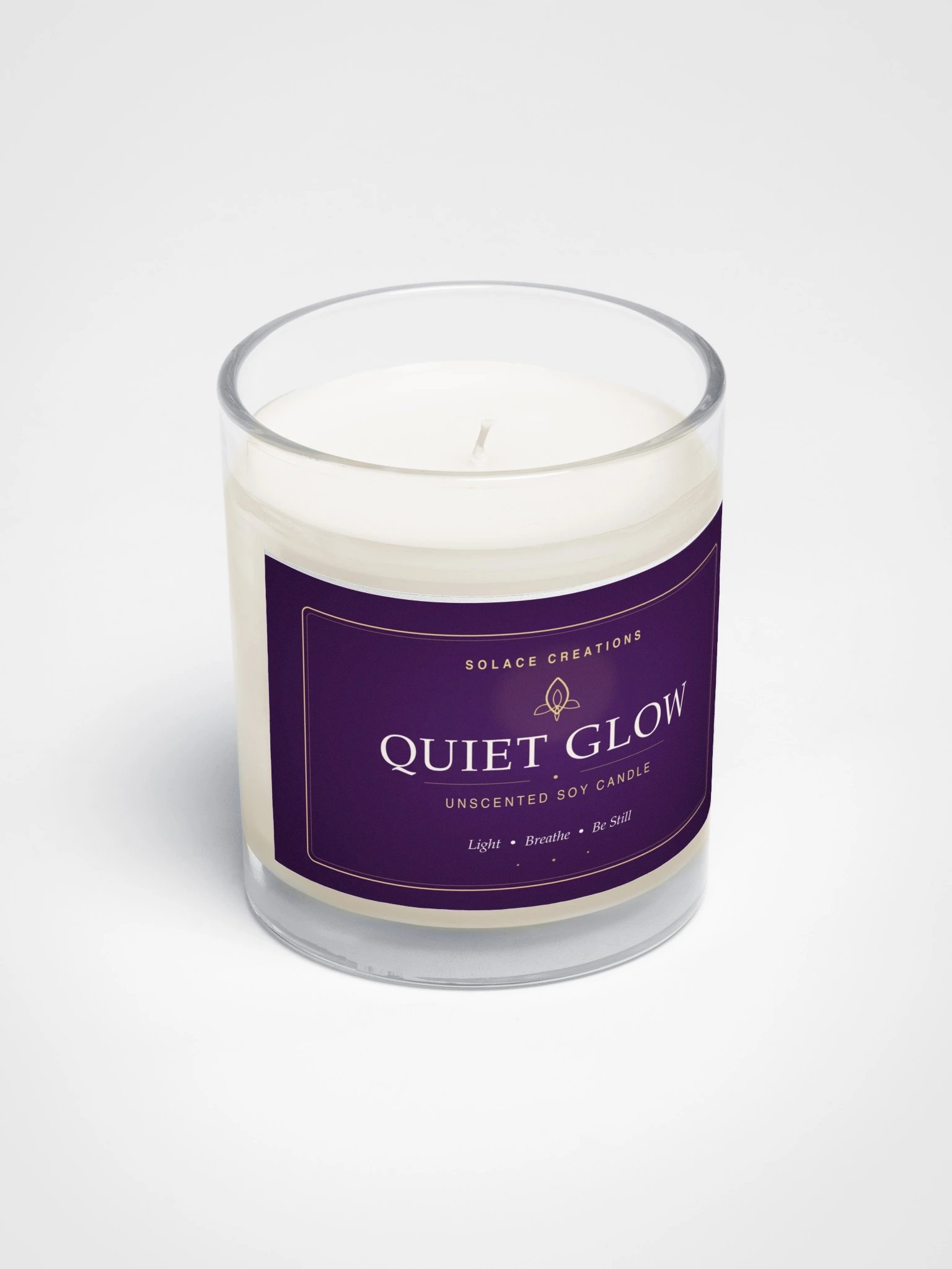 Quiet Glow Unscented Soy Candle product image (2)