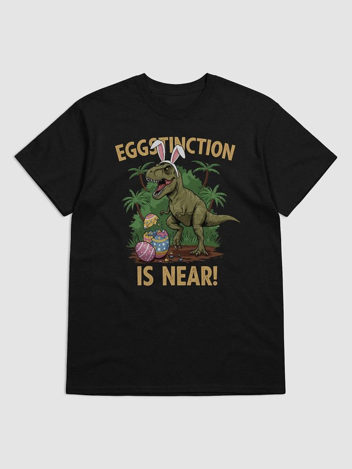 Funny Easter Dinosaur T-Shirt – Eggstinction Is Near product image (2)