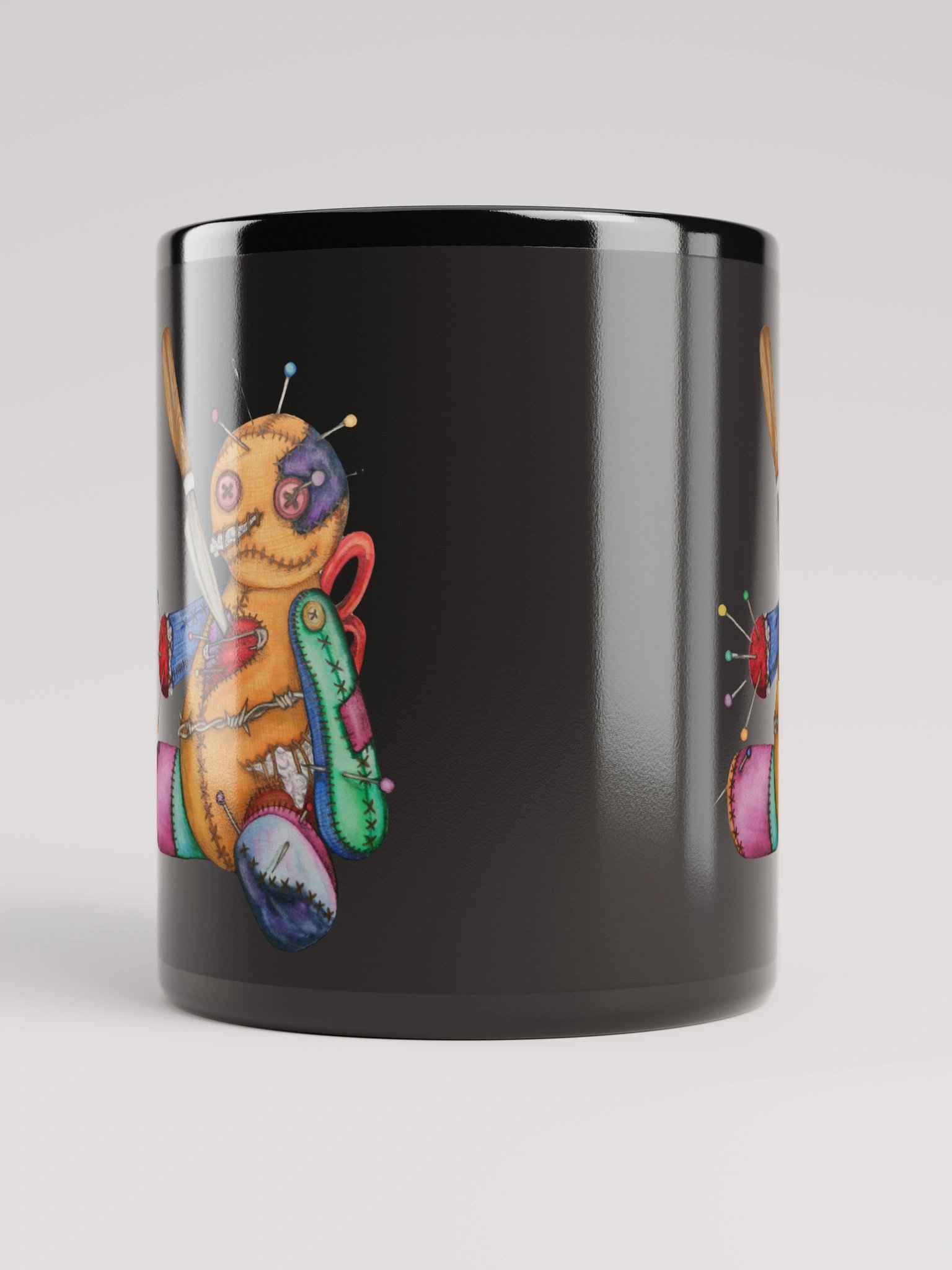 Stitches the Voodoo Doll Patchwork Mug product image (9)