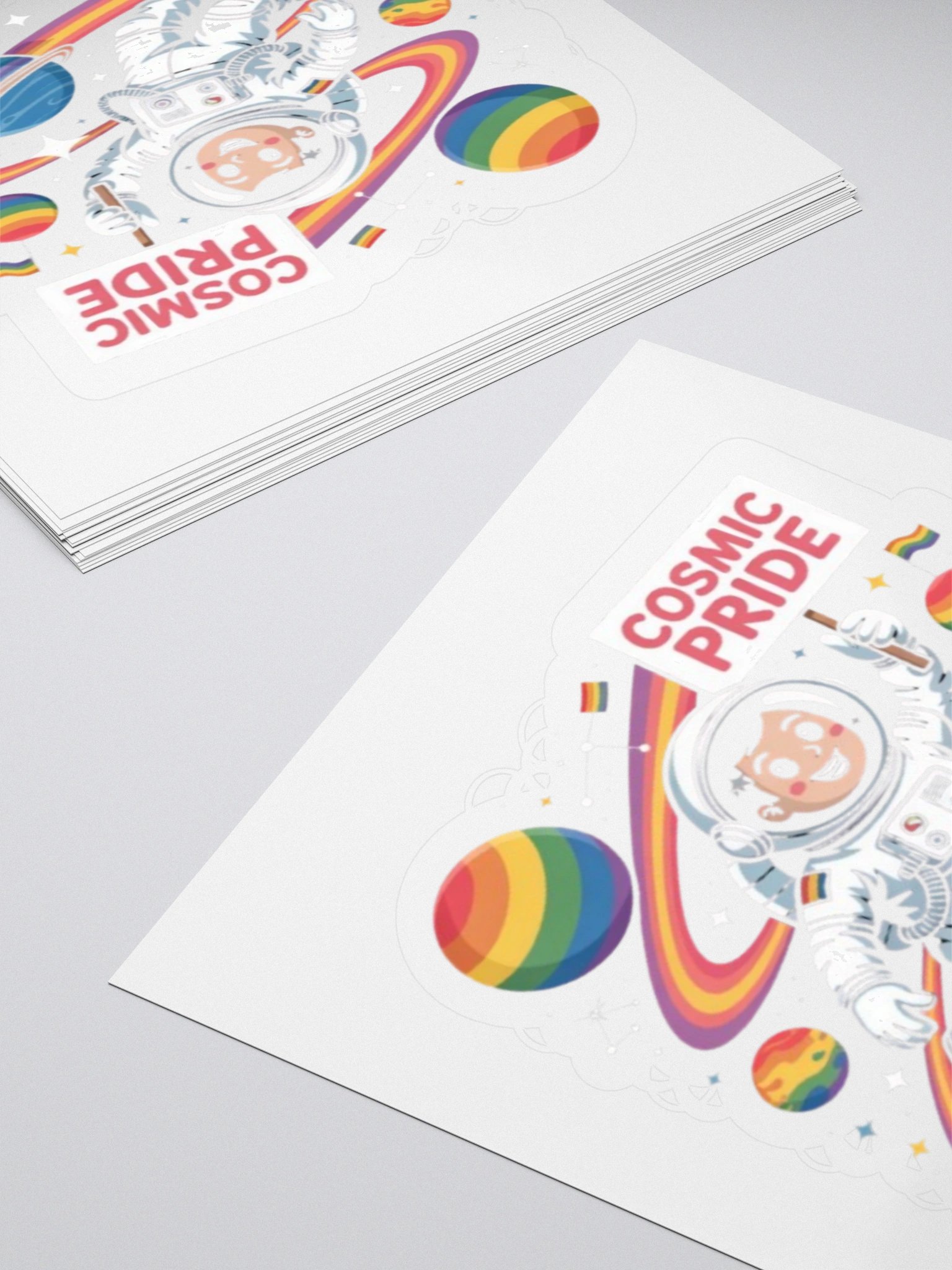 Cosmic Pride Sticker - LGBTQ+ Rainbow Astronaut Design product image (11)