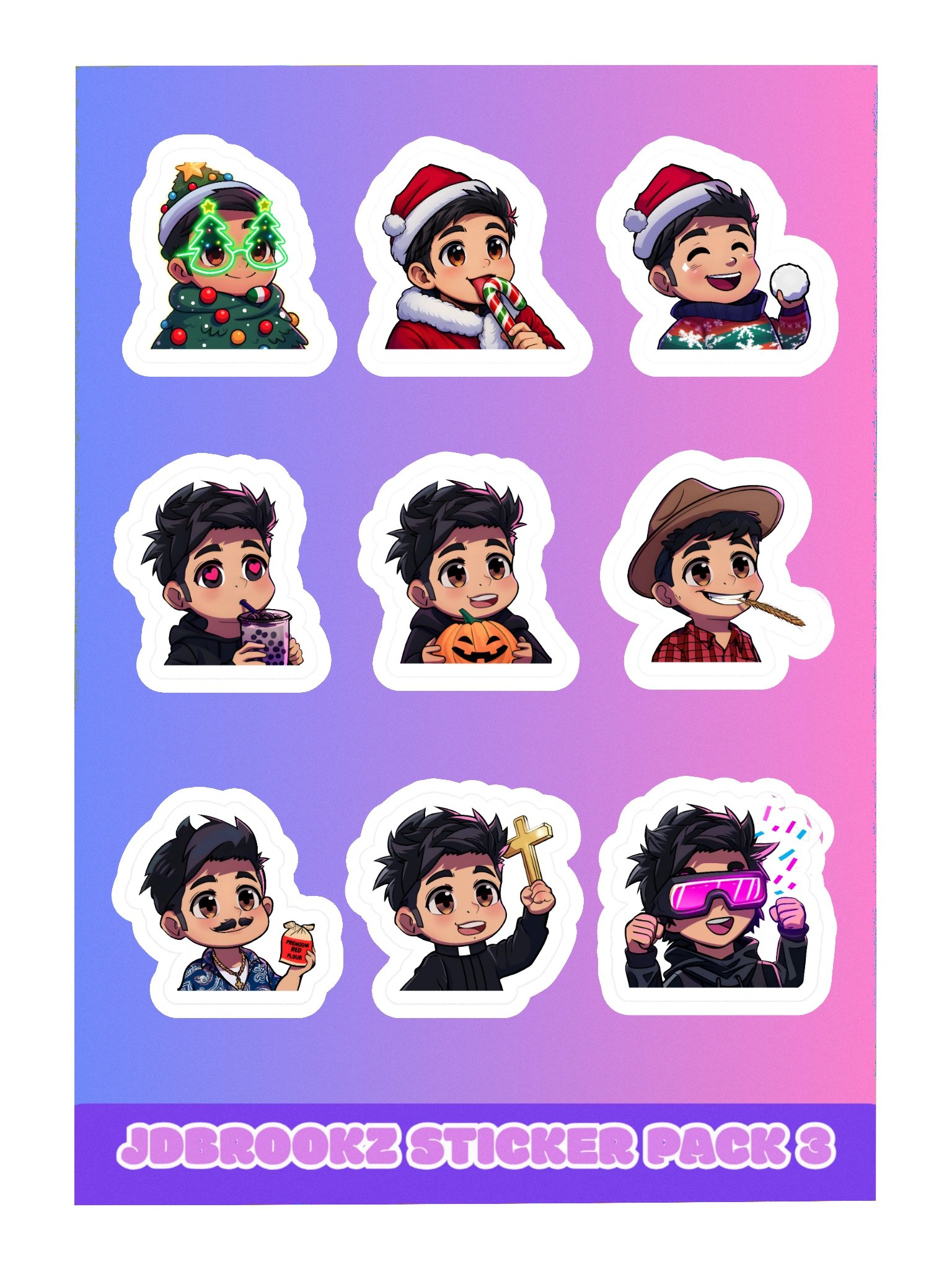 JDBrookz Emote Sticker Sheet #2 product image (1)