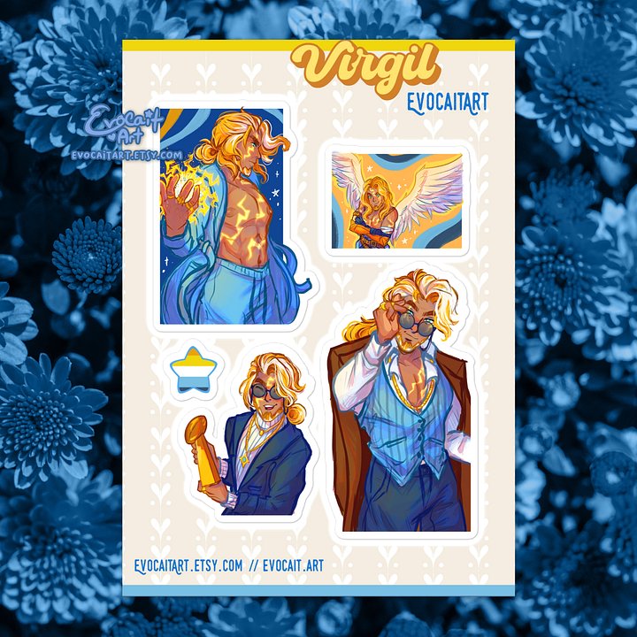 Pride Flag OC Stickers - Aroace Virgil product image (1)