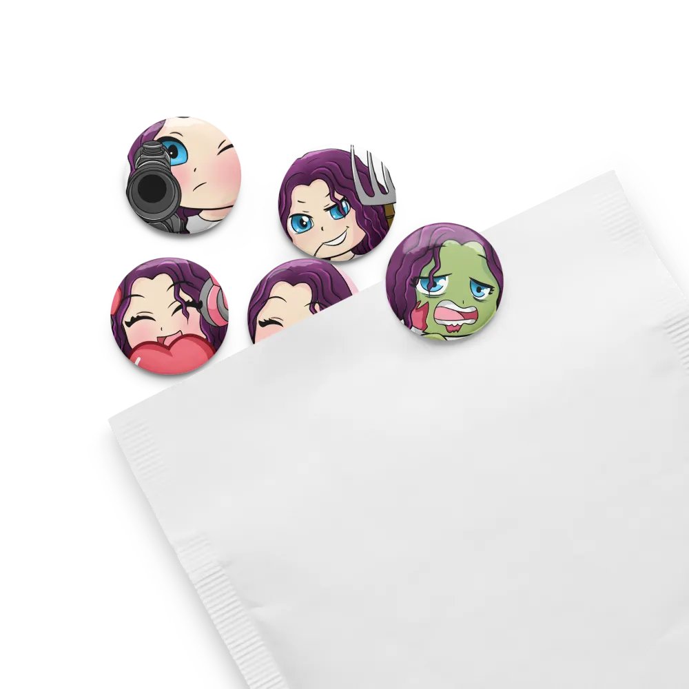 HollyRex Emote Pin Buttons Set product image (13)