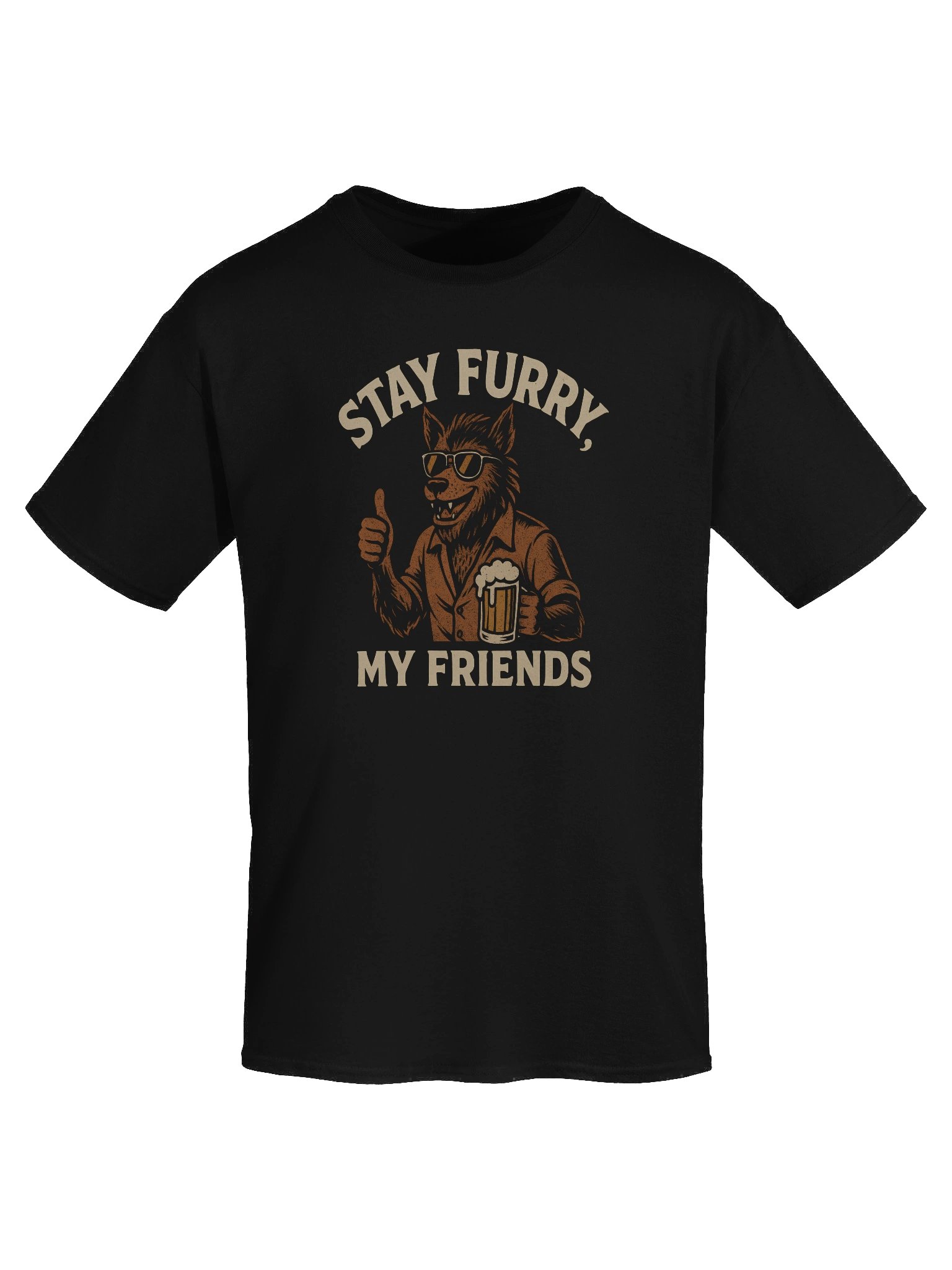 Stay Furry Wolf Graphic Tee product image (7)