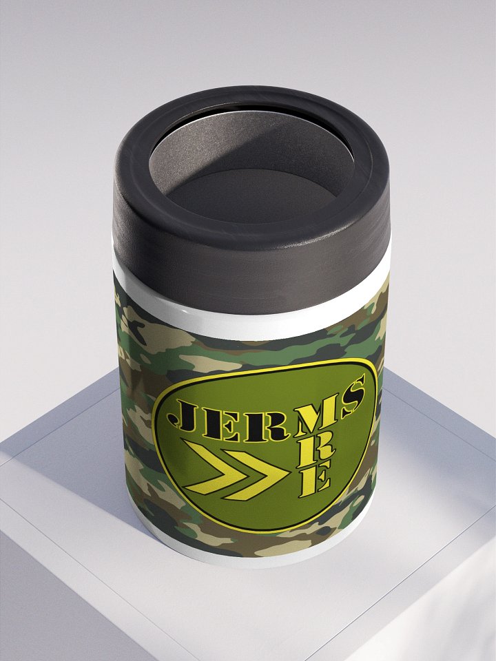 JermsMRE Woodland Camo Steel Beer Koozie product image (2)