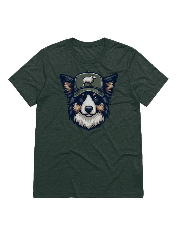 Border Collie in Trucker Hat with Sheep - Tri Blend Premium T-Shirt product image (1)