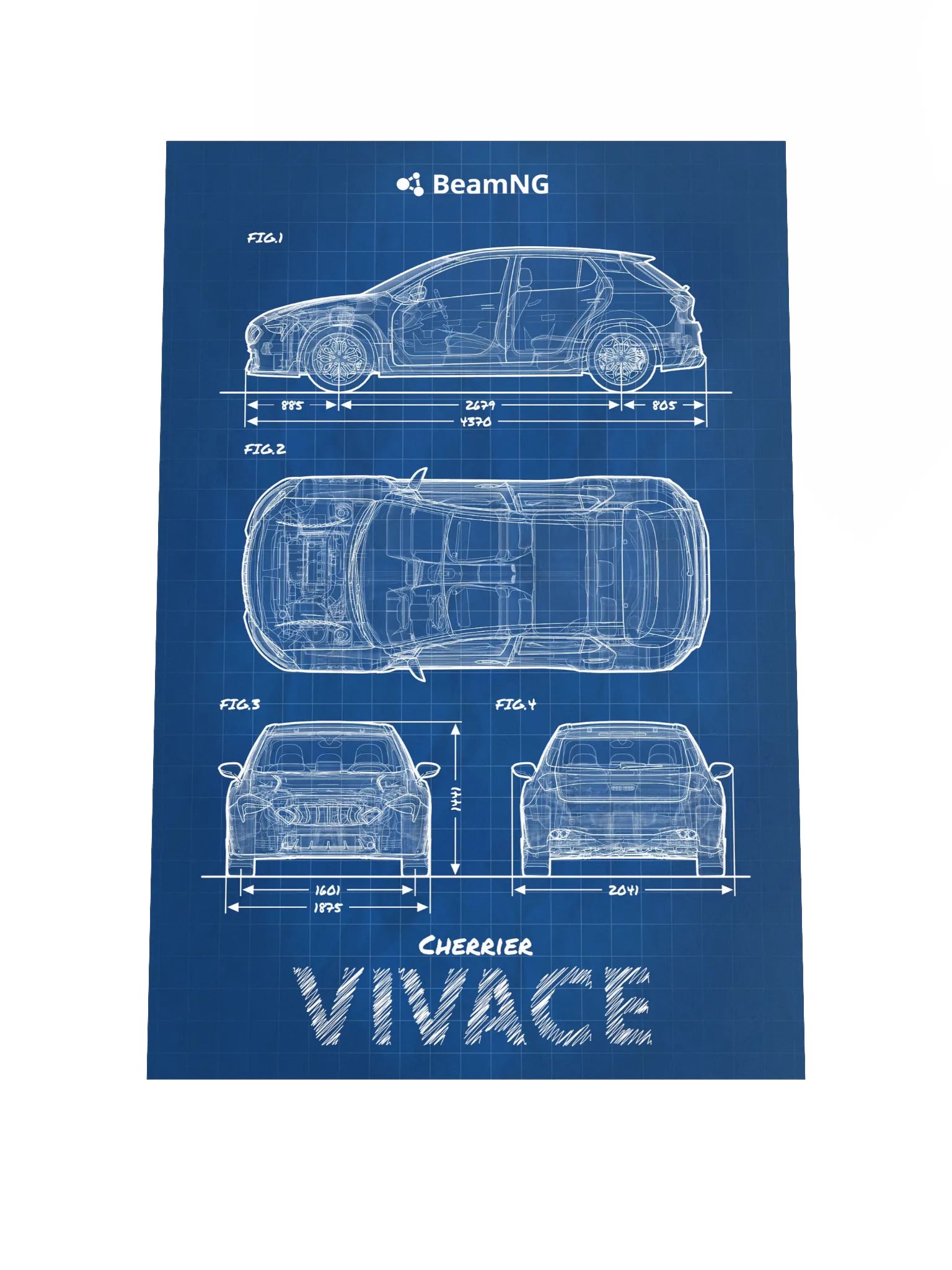Cherrier Vivace Blueprint Poster product image (1)