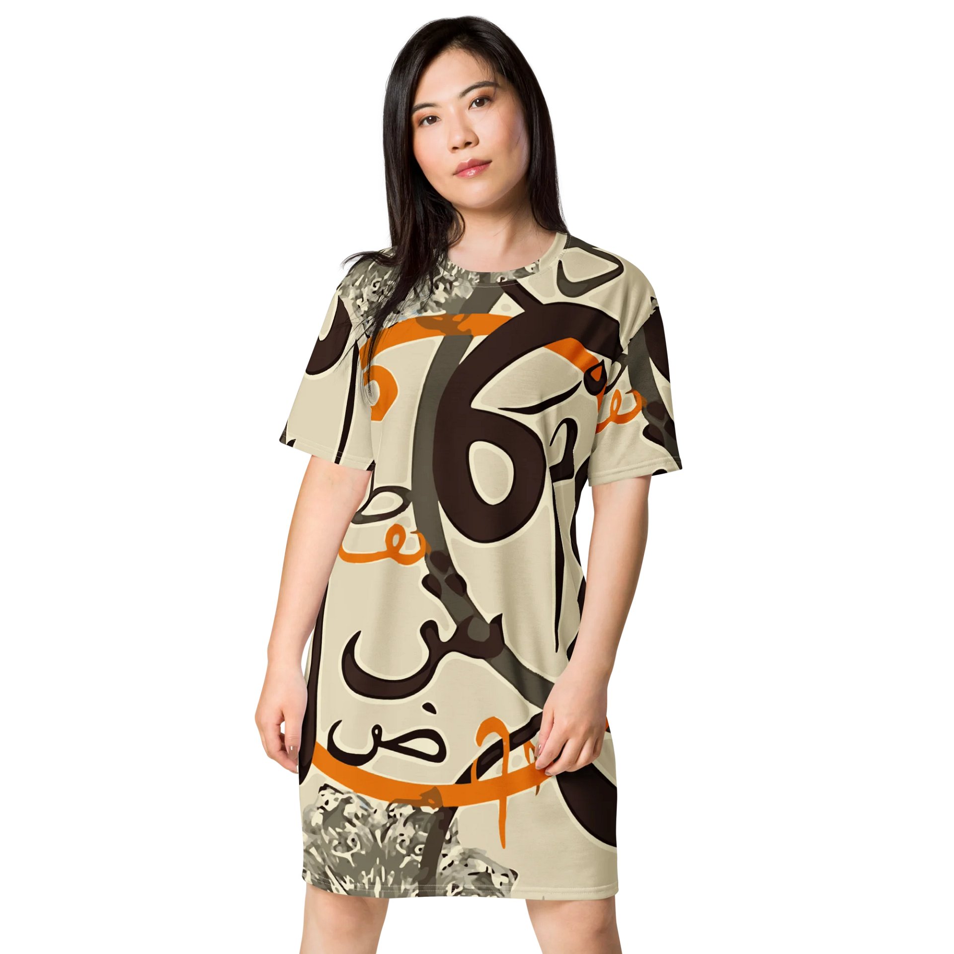 Arabic Calligraphy Fusion T-Shirt Dress product image (1)