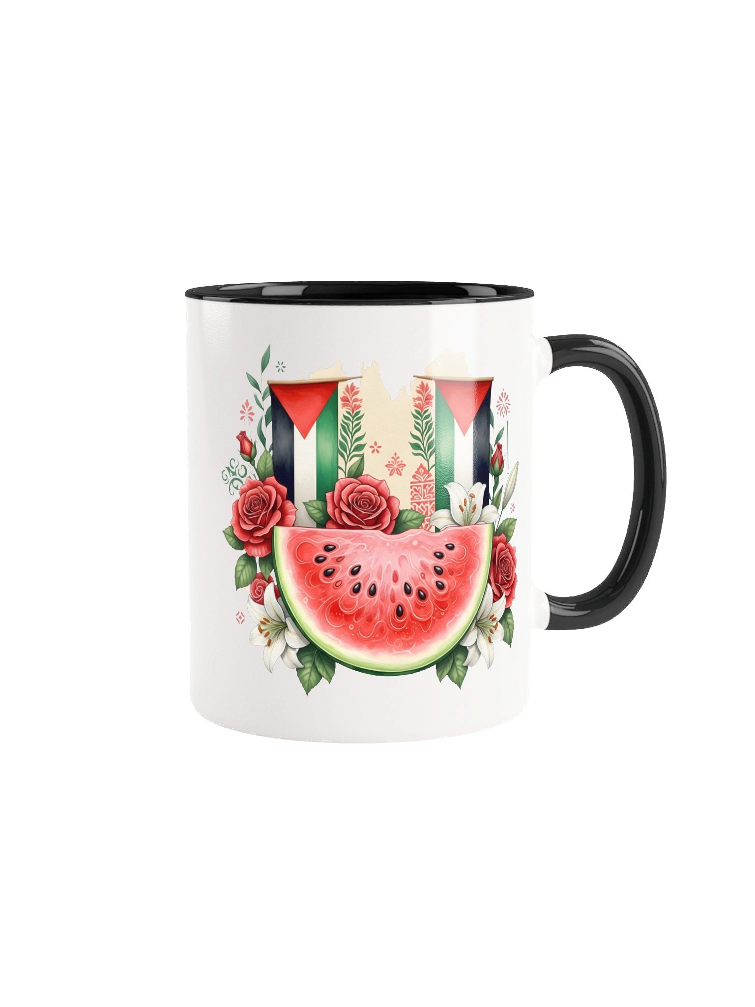 Palestinian Flag Floral Coffee Cup product image (1)