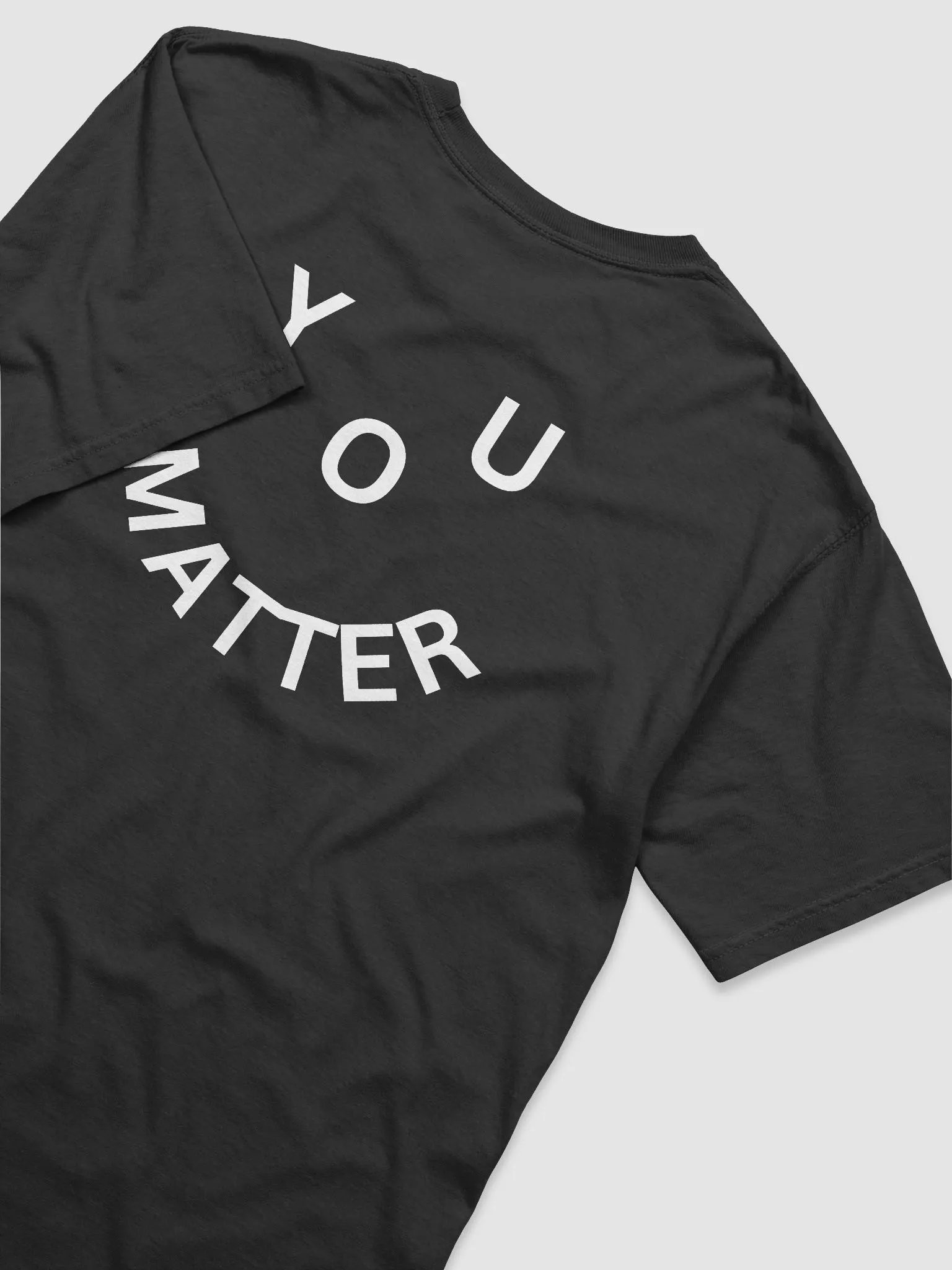 You Matter :-) Full Back Print - Black Dyed Heavyweight T-Shirt product image (4)