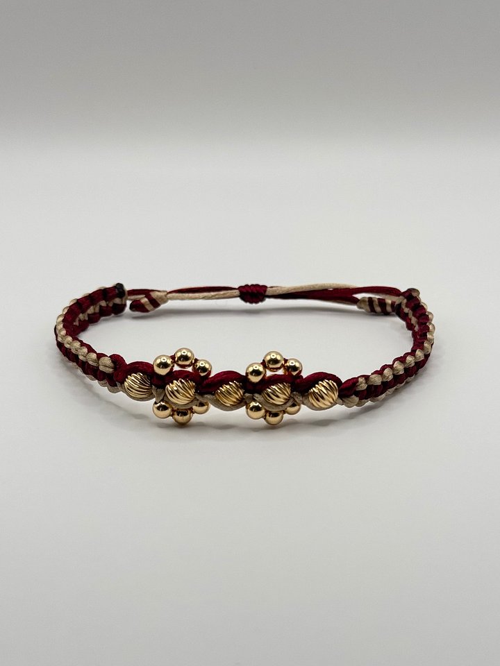 Burgundy & Tan | Golden Flower product image (1)