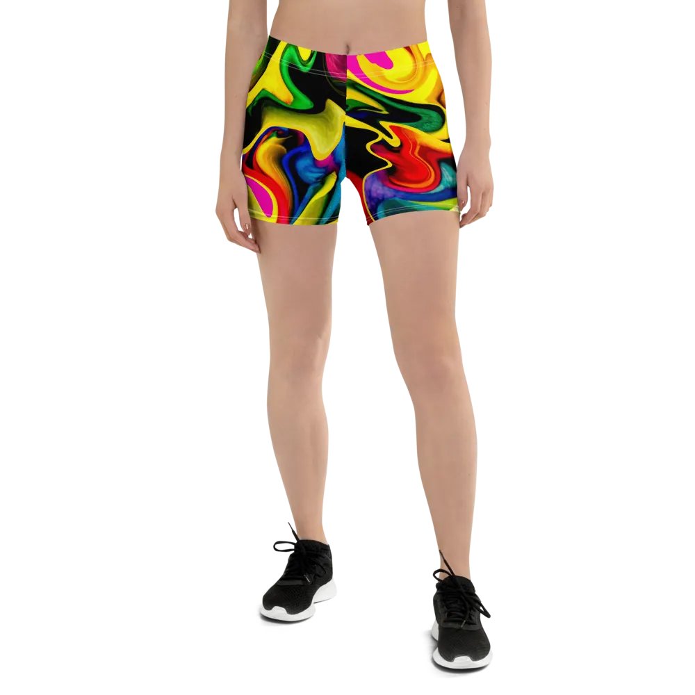 Vibrant Rainbow Patterned Shorts | Bold & Colorful Shorts for Everyday Use product image (4)