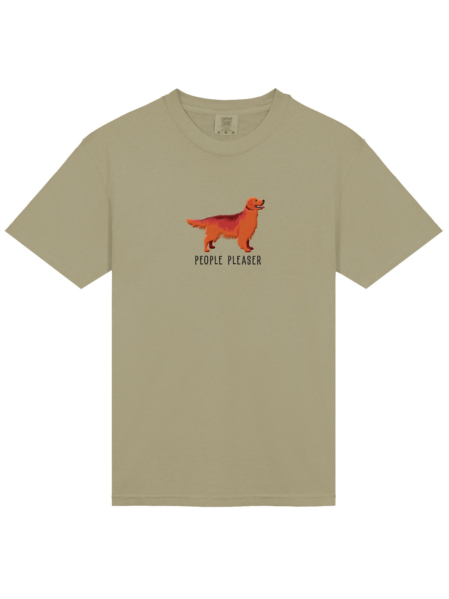 People Pleaser T-Shirt(Embroidered) of a Golden Retriever(Red) product image (6)
