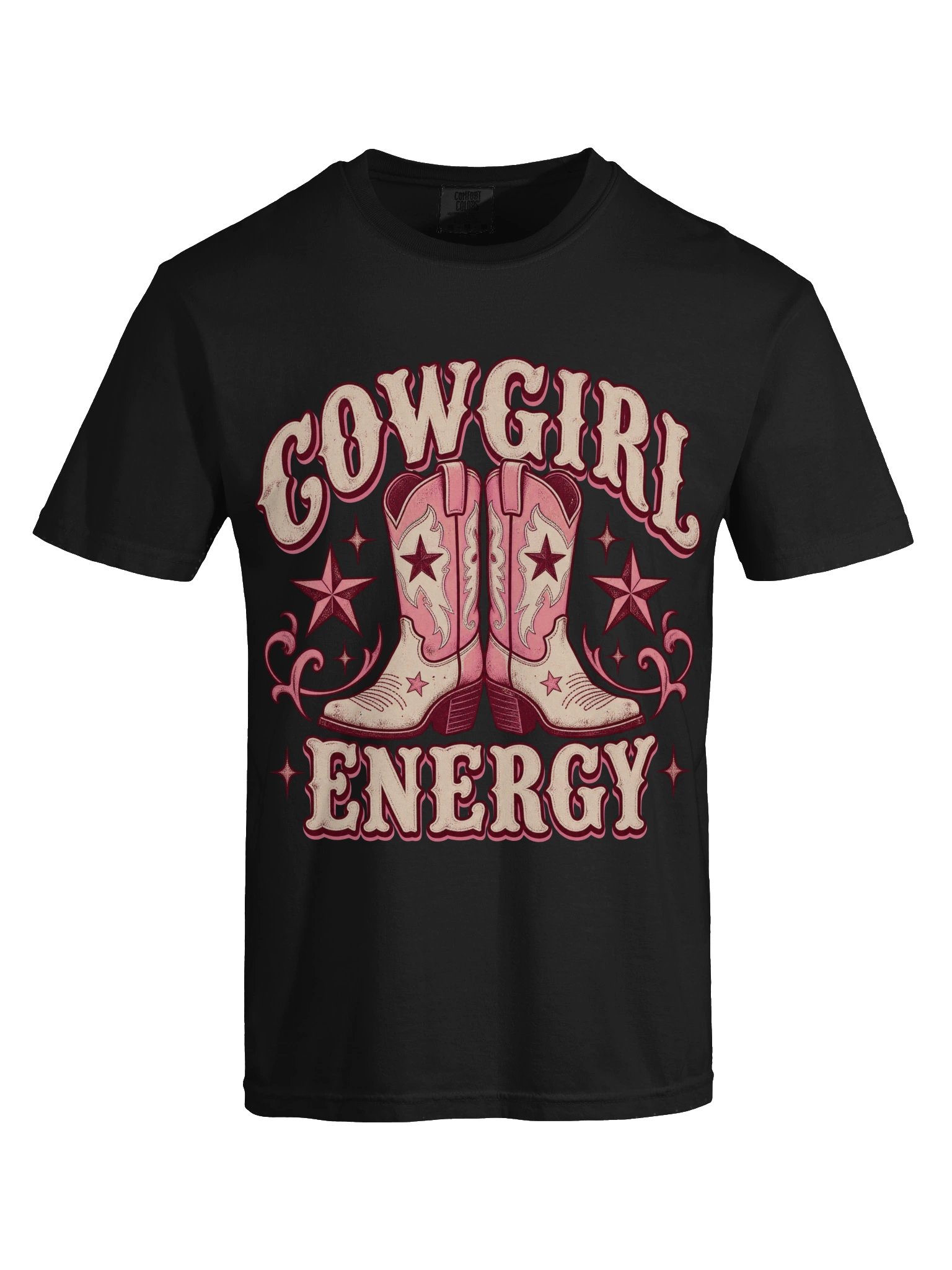 Pink Cowgirl Energy T-Shirt, Retro Western Boots Graphic Tee, Howdy Country Girl Shirt, Vintage Southern Style Apparel product image (118)