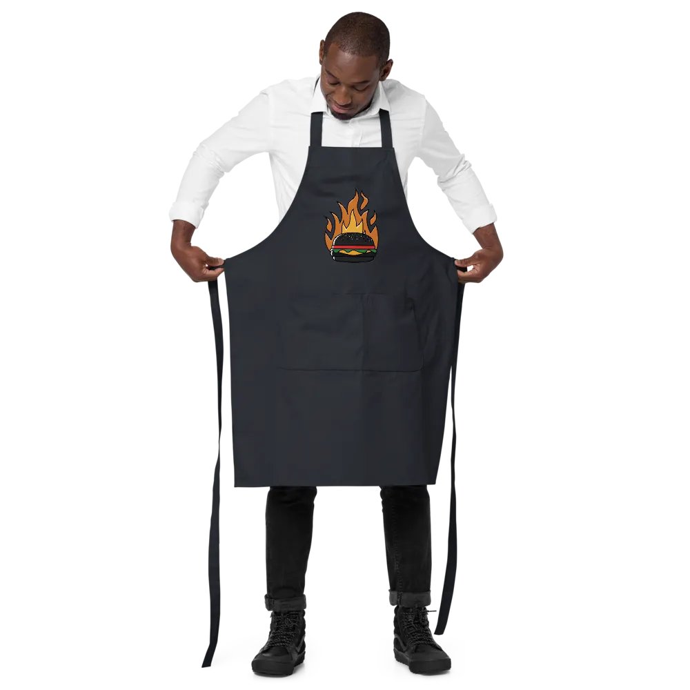 Burning Burger cotton apron product image (4)