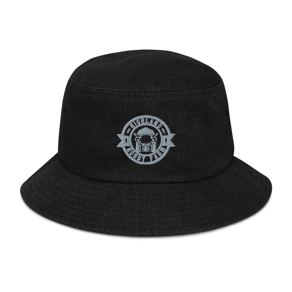 Modern Highland Hobby Farm Emblem Denim Bucket Hat product image (1)