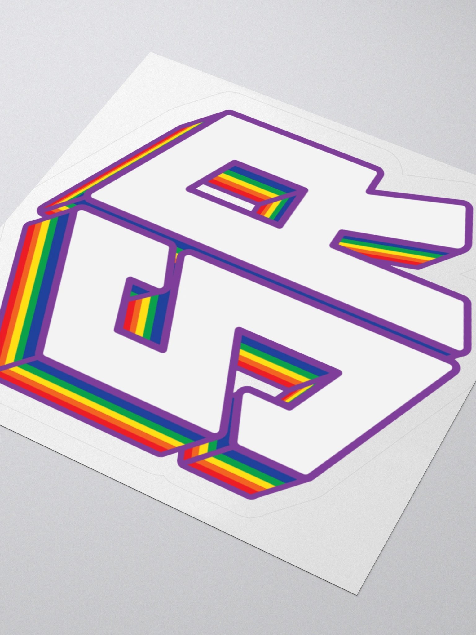 3D Rainbow Logo Sticker product image (8)