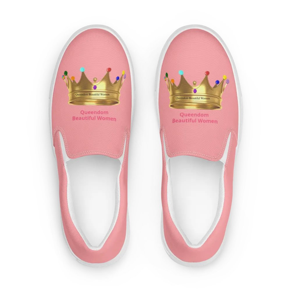 Queendom Beautiful Women Crown Canvas Shoes /Pink (TM) product image (1)