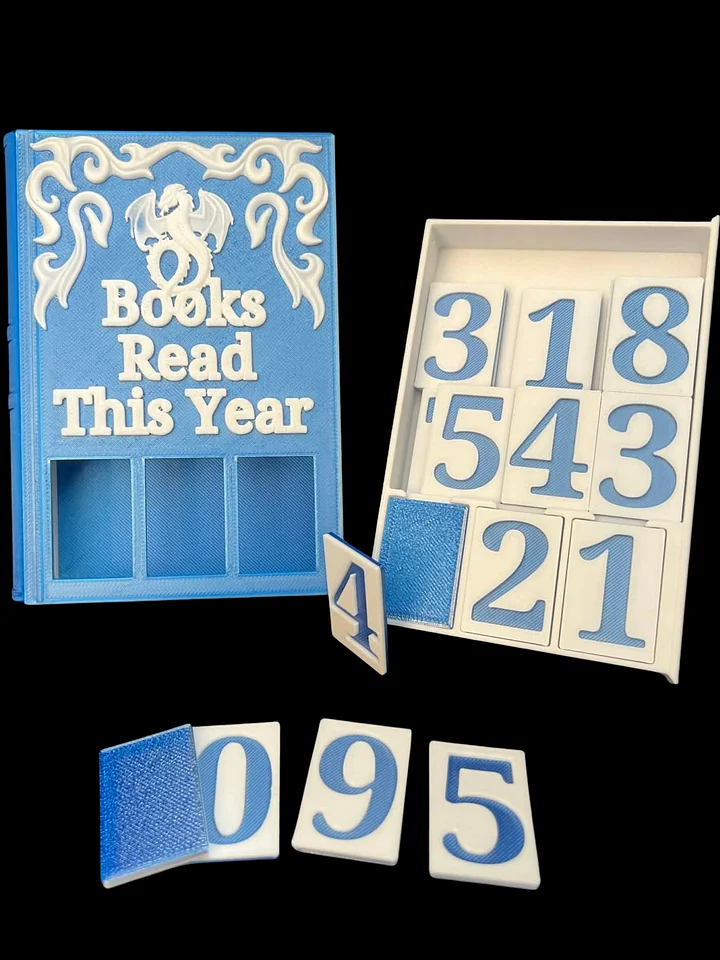 Book Counter with White Dragon and Interchangeable Number Tiles product image (2)