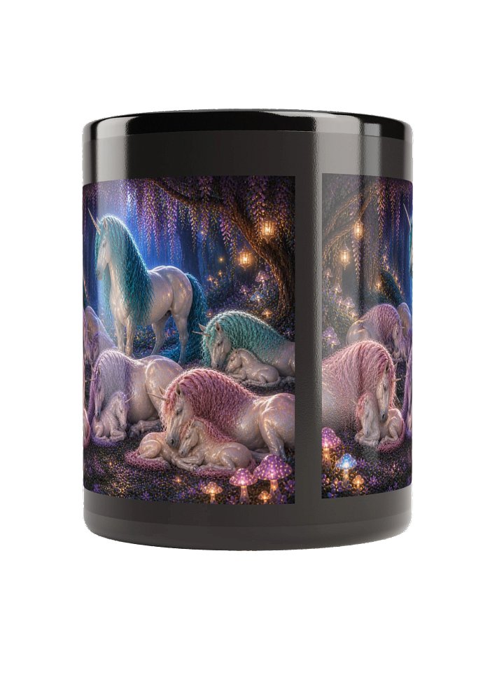 Sleeping Unicorns Black Glossy Mug product image (8)