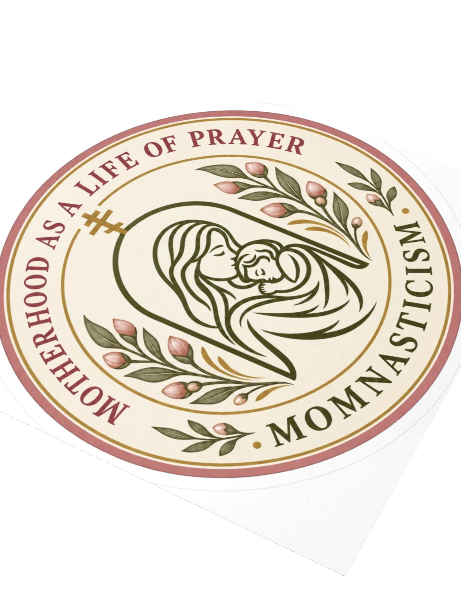 Motherhood as a Life of Prayer | Momnasticism Emblem Sticker product image (3)