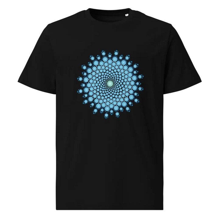 Blue Dot Mandala Unisex Organic T-Shirt product image (1)
