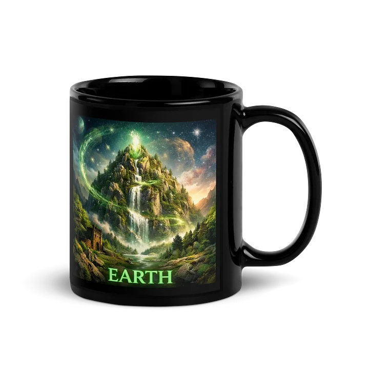 Ethereal Elements- Earth Black Glossy Mug product image (3)