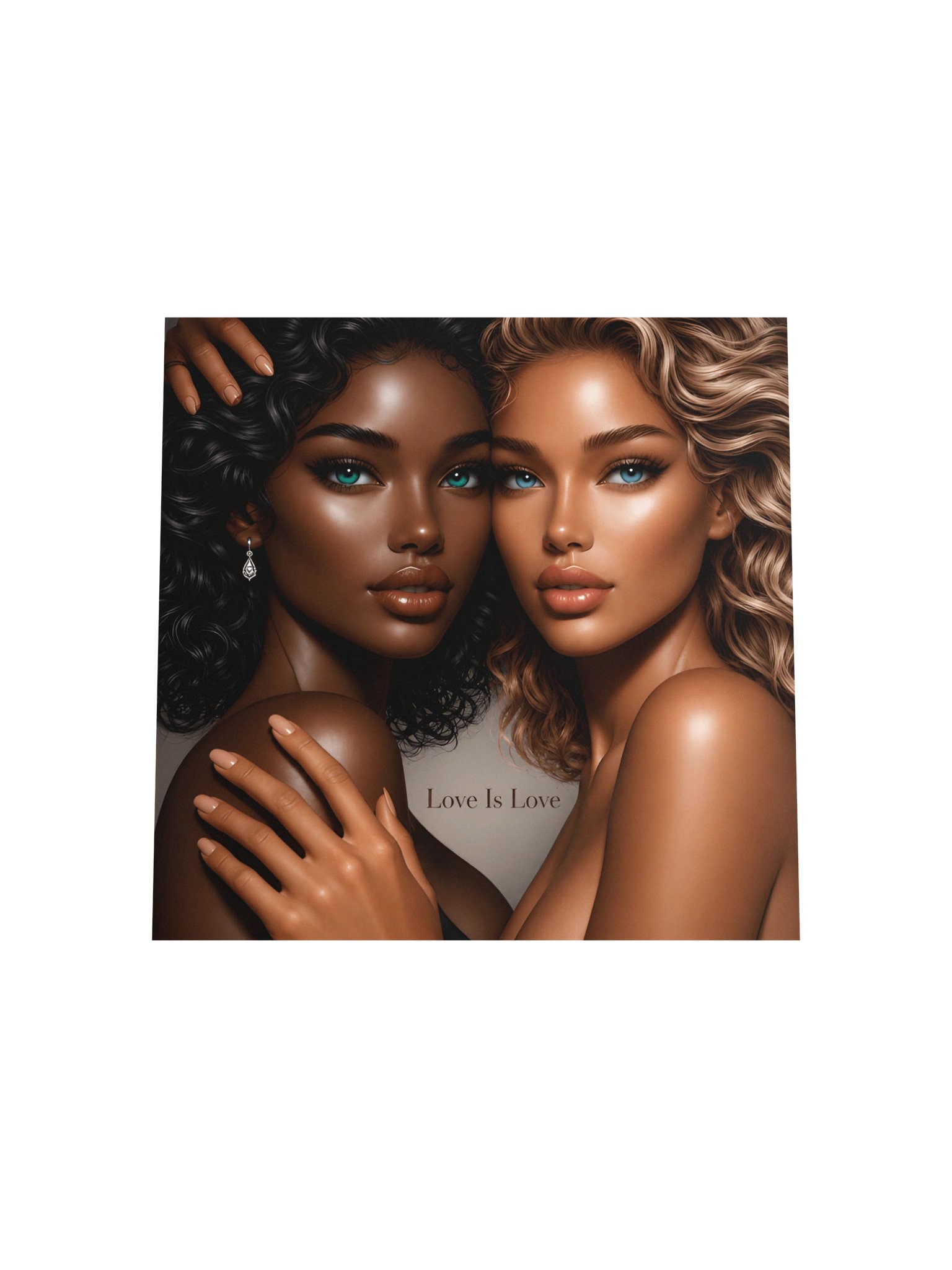 Love Is Love Art Print - Diverse Women Portrait | Empowerment Wall Decor product image (5)