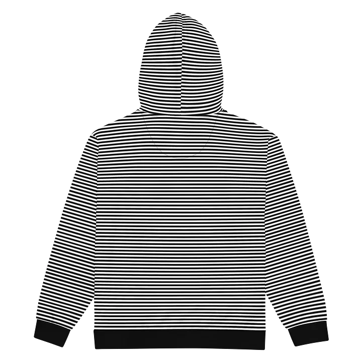 Blaque and White Kat Skull Stripped Hoodie product image (2)