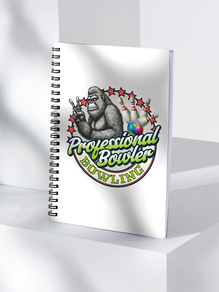 Professional Bowler Sasquatch Bowling Spiral Notebook product image (1)