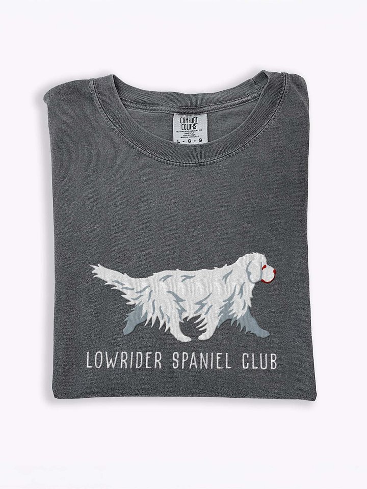 Lowrider Spaniel Club T-Shirt(Embroidered) of a Clumber Spaniel(White) product image (2)
