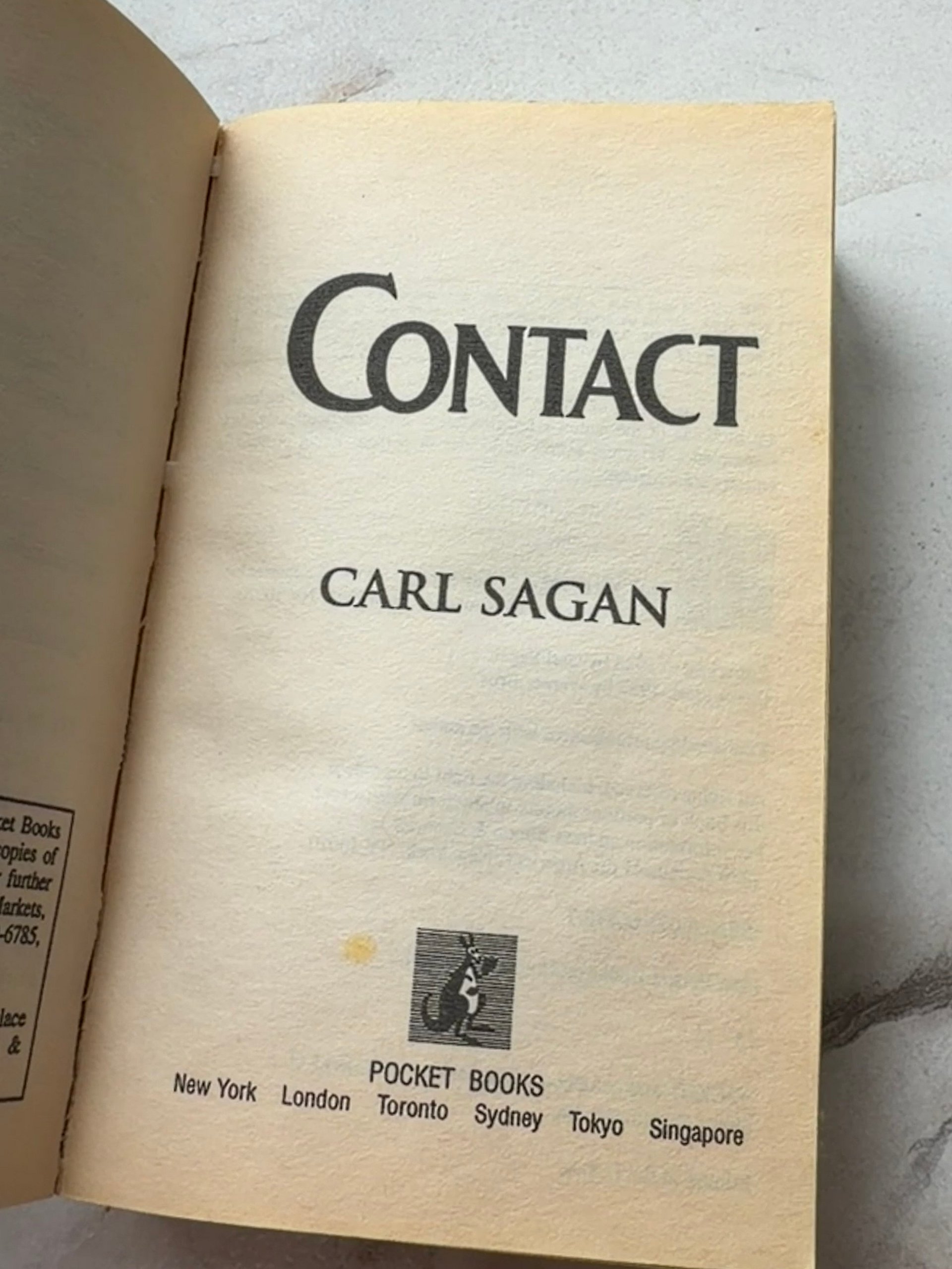 1997 Contact | Carl Sagan | Movie Tie In Paperback product image (2)