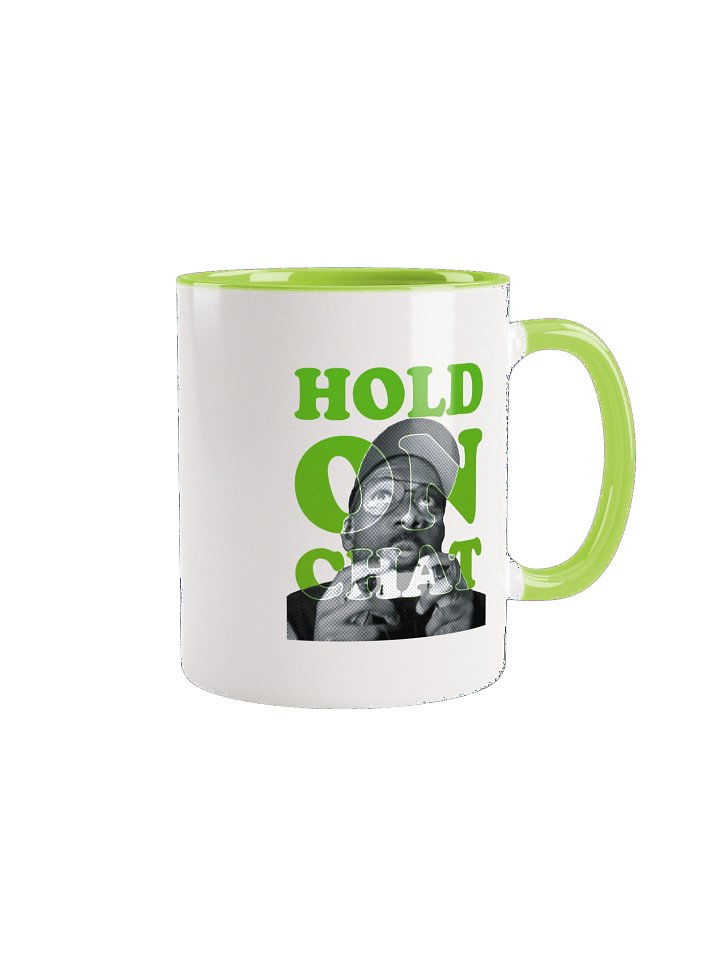 Hold On Chat Ceramic Mug (green) product image (1)