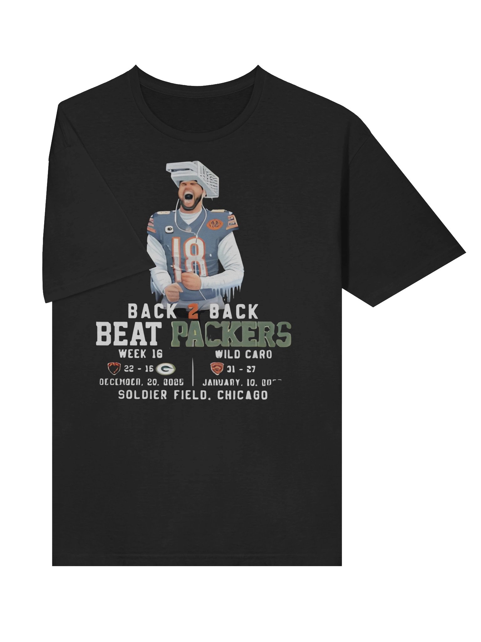Chicago Bears Ice Man Back2Back Beat Packers 2026 T-Shirt product image (3)