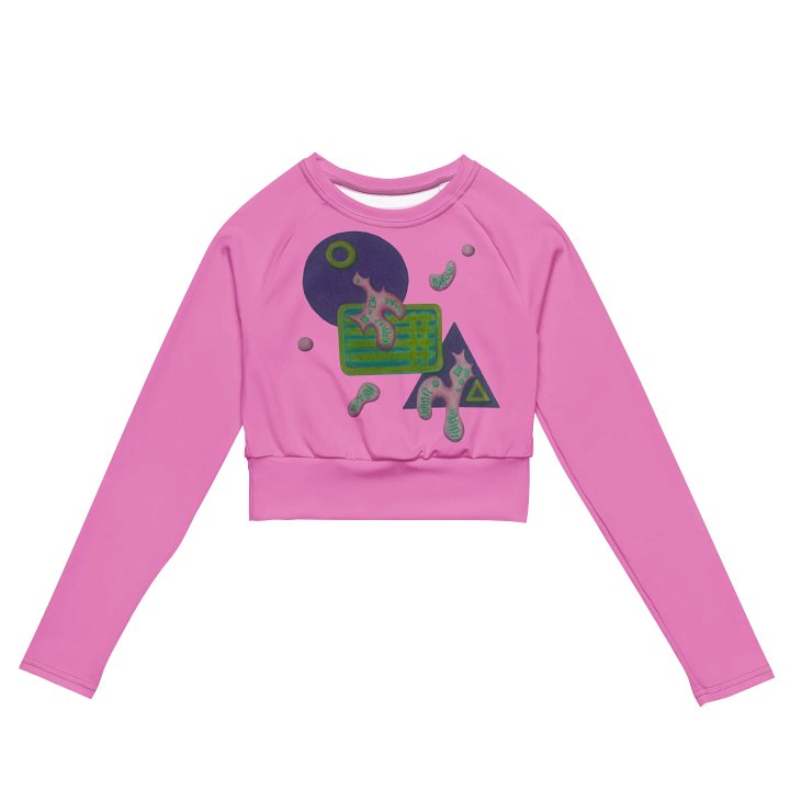 Shape Shenanigans Pink Long Sleeve Crop Top product image (1)