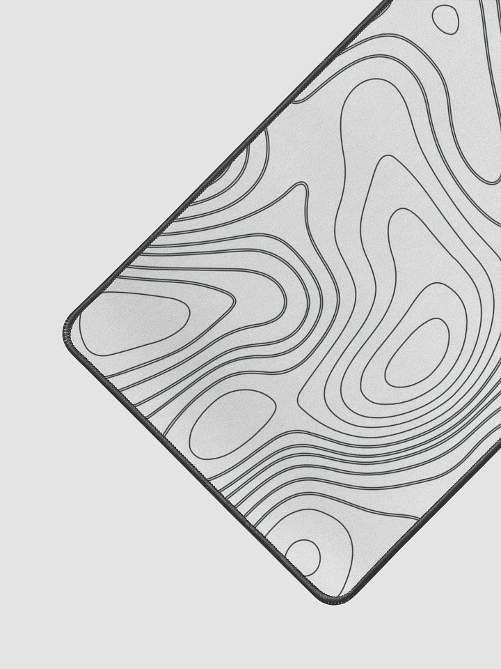 White Topo Mouse Mat product image (1)