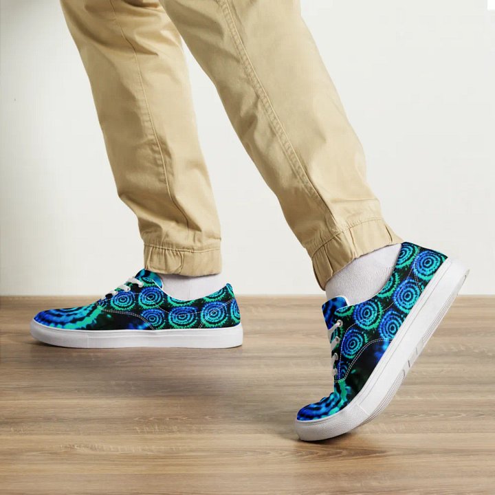 Blue moon splash lace up canvas shoes (mens) product image (1)