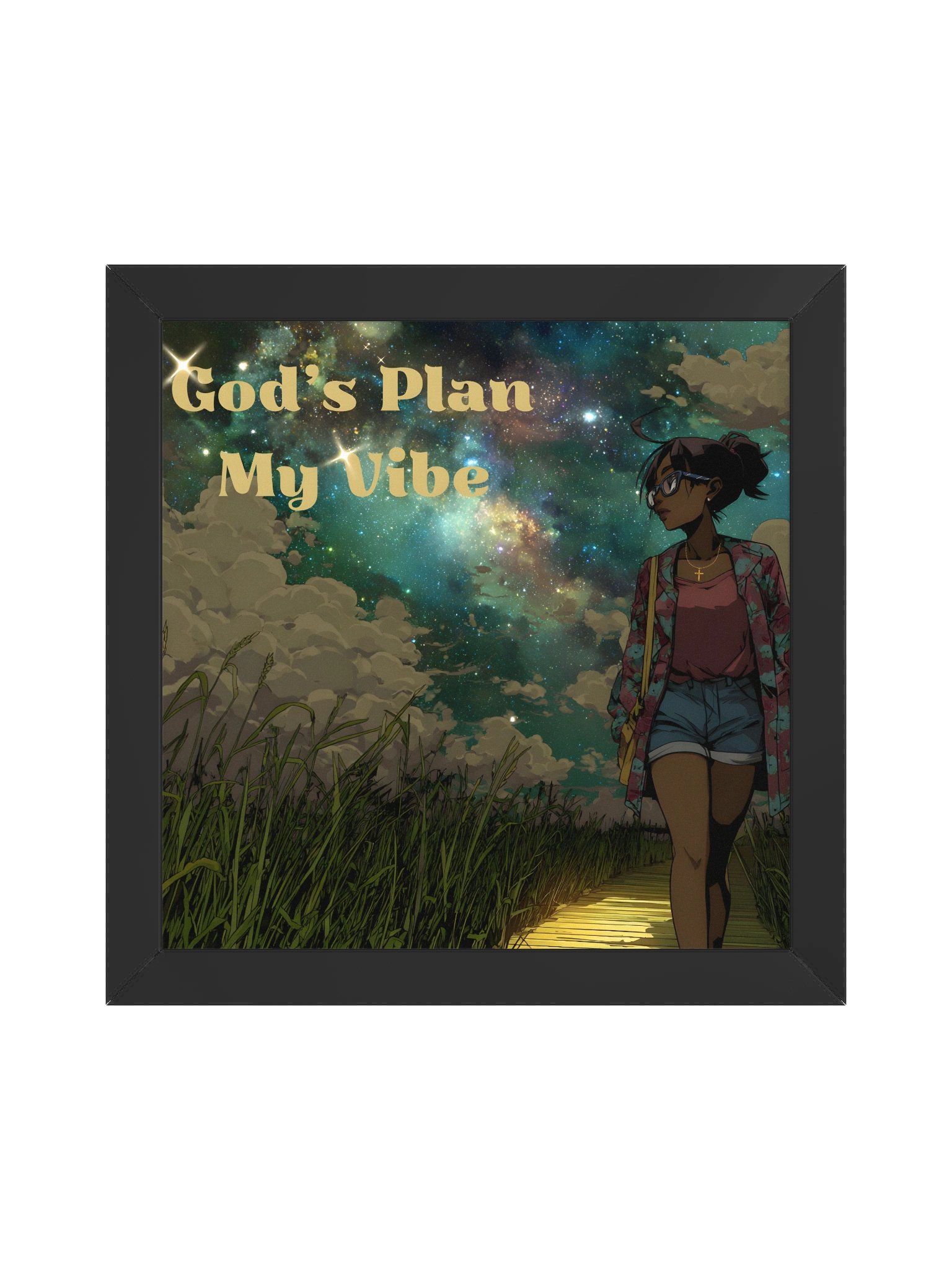 God’s Plan, My Vibe – Faith & Confidence Aesthetic Wall Art product image (1)