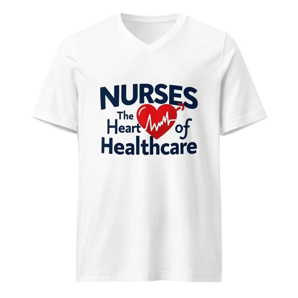 Heartbeat of Healthcare V-Neck Tee product image (1)