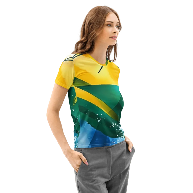 St. Vincent and the Grenadines - SVG Vintage Sport Diplomat Print | Women’s Cotton Crew Neck T-Shirt product image (2)