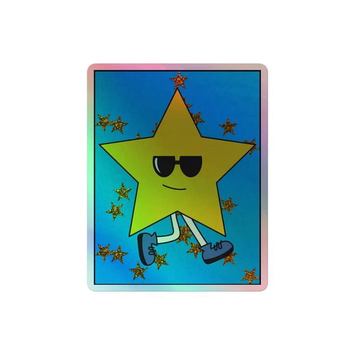 Positive Vibes with NCD" Holographic Sticker – Shine with Positivity! product image (2)