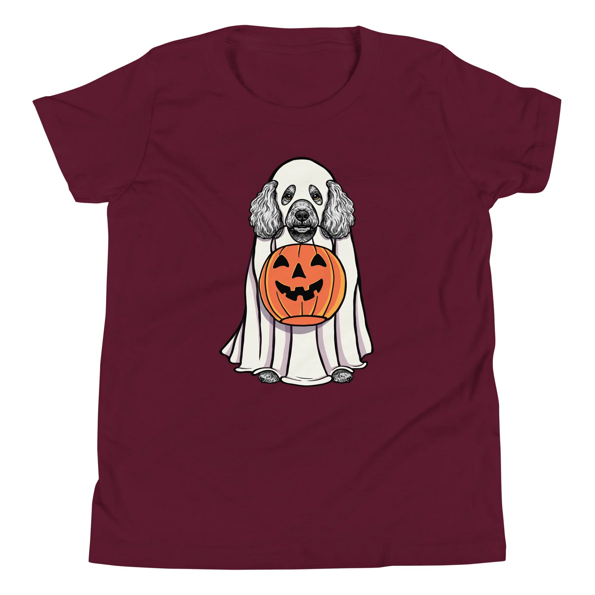 Halloween Miniature Poodle(Silver) Youth T-Shirt product image (5)