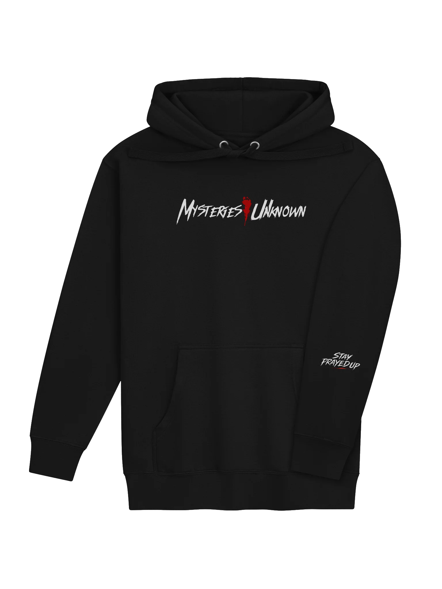 Mysteries Unknown Logo Hoodie | Stay Prayed Up Sleeve Edition product image (4)