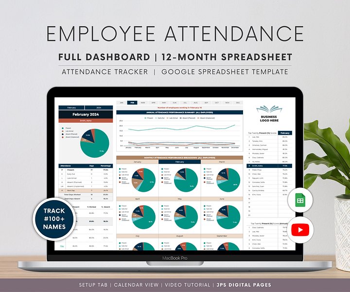 Employee Attendance Tracker & Dashboard product image (1)